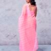 Light Pink Orgenza Plain Saree - Image 4