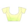 Light Yellow Orgenza Plain Saree - Image 7