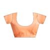 Light Orange Organza Plain Saree - Image 8