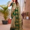 Beige Silk Woven Saree