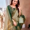Beige Silk Woven Saree - Image 7