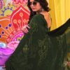 Army Green Georgette Printed Saree - Image 4