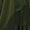 Army Green Georgette Printed Saree - Image 3