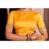 Yellow Georgette Embroidery Saree - Image 7