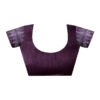 Deep Purple Chiffon Plain Saree - Image 8