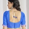 Lavender Chiffon Printed Saree - Image 3