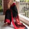 Maroon Cotton Woven Saree - Image 4