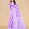 Lavender Cotton Plain Saree
