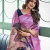 Blue Silk Woven Saree - Image 2