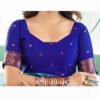 Blue Silk Woven Saree - Image 8