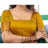 Green And Yellow Silk Weaving Saree - Image 8