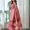 Peach Silk Woven Saree - Image 3