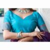 Blue Silk Woven Saree - Image 8