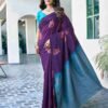 Blue Silk Woven Saree