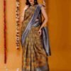 Blue Silk Woven Saree - Image 2