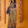 Blue Silk Woven Saree - Image 4