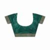 Green Cotton Printed Saree - Image 7
