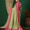 Green Kanjivaram Silk Woven Saree - Image 3