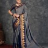 Grey Banarasi Silk Woven Saree