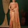 Orange Banarasi Silk Woven Saree