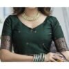 Yellow Banarasi Silk Woven Saree - Image 10