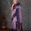 Blue Banarasi Silk Woven Saree