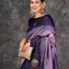 Blue Banarasi Silk Woven Saree - Image 2