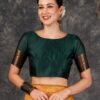 Yellow Banarasi Silk Woven Saree - Image 5