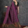 Magenta Silk Woven Banarasi Saree - Image 3