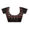 Black Cotton Printed Saree - Image 9