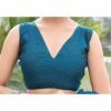 Rama Blue Georgette Sequence Saree - Image 6