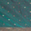 Teal Green Silk Woven Banarasi Saree - Image 6