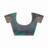 Teal Green Silk Woven Banarasi Saree - Image 8