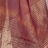 Maroon Organza Printed Woven Saree - Image 6