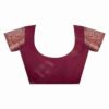 Maroon Organza Printed Woven Saree - Image 7