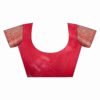 Dark Pink Organza Printed Woven Saree - Image 9