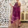 Deep Purple Organza Printed Woven Saree - Image 5