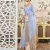 Blue Organza Printed Woven Saree - Image 3
