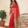Red Silk Woven Paithani Saree