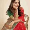 Red Silk Woven Paithani Saree - Image 6
