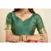 Red Silk Woven Paithani Saree - Image 7