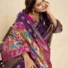 Dark Purple Silk Woven Paithani Saree - Image 6