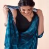 Blue Georgette Printed Ready to Wear Saree - Image 6