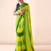 Ready to Wear Green Georgette Printed Saree