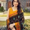 Ready To Wear Black Cotton Printed Saree - Image 5