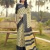 Ready To Wear Pastel Yellow Cotton Printed Saree