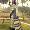 Ready To Wear Pastel Yellow Cotton Printed Saree - Image 2