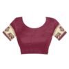 Maroon Jacquard Banarasi Silk Saree - Image 4