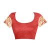 Red Jacquard Banarasi Silk Saree - Image 4