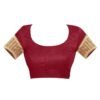 Maroon Jacquard Banarasi Silk Saree - Image 5